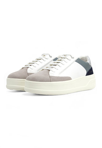 GEOX Suede Spherica Sneaker Donna White Rock D46WVE0BC22C1Z5Y