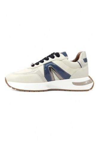 ALEXANDER SMITH Hyde Woman Running Sneaker Donna Ivory Light Blue HYW1307