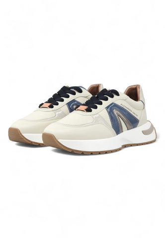 ALEXANDER SMITH Hyde Woman Running Sneaker Donna Ivory Light Blue HYW1307