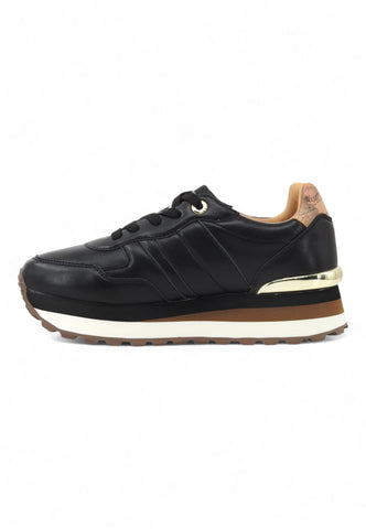 ALVIERO MARTINI 1° CLASSE Running Lamè Sneaker Donna Black Beige 20110289