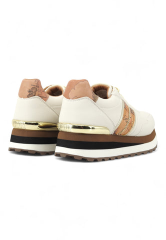 ALVIERO MARTINI 1° CLASSE Running Lamè Sneaker Donna White Beige 20110289