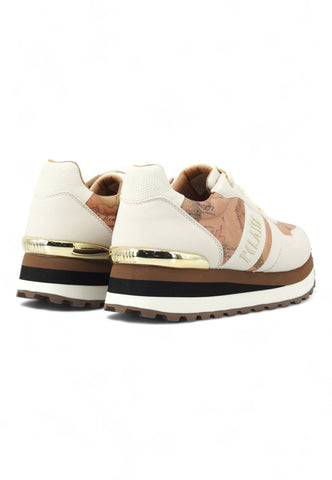 ALVIERO MARTINI 1° CLASSE Running Lamè Sneaker Donna White Beige 20120289