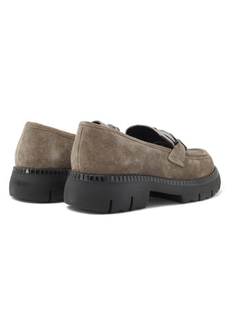 CAFENOIR Suede Mocassino Donna Taupe EB6061