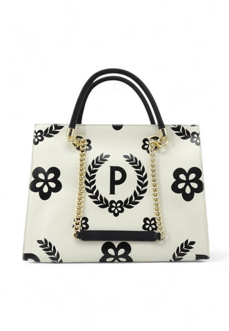 POLLINI Borsa Donna Bianco Nero TE8472PP0DQ1E00CB