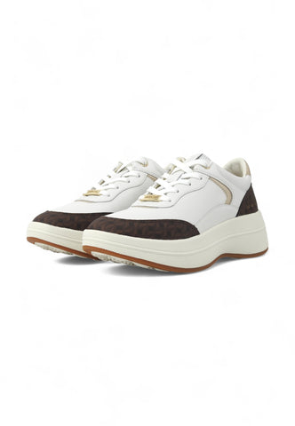 GEOX Running Sneaker Donna White Dark Brown D46WTD08504C0356