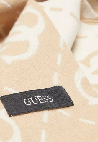 GUESS sciarpa Donna Latte Logo AW5217VIS03