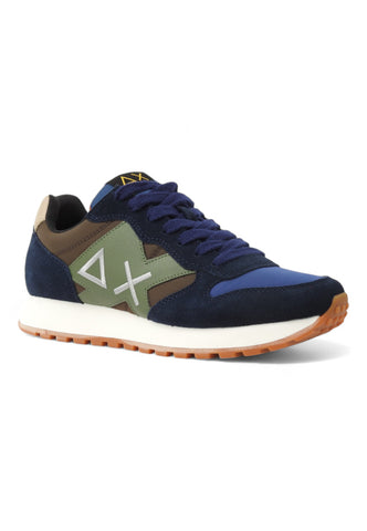 SUN68 Running Jaki Bicolor Sneaker Uomo Navy Blue Z44114