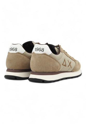 SUN68 Running Tom Solid Sneaker Uomo Beige Scuro Z44101