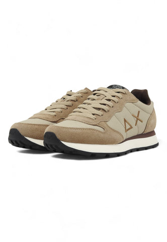 SUN68 Running Tom Solid Sneaker Uomo Beige Scuro Z44101