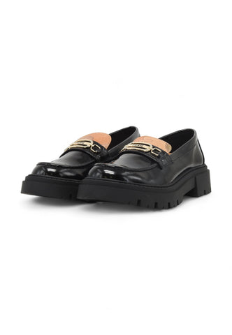 ALVIERO MARTINI 1° CLASSE Smooth Mocassino Donna Black Beige 20201453