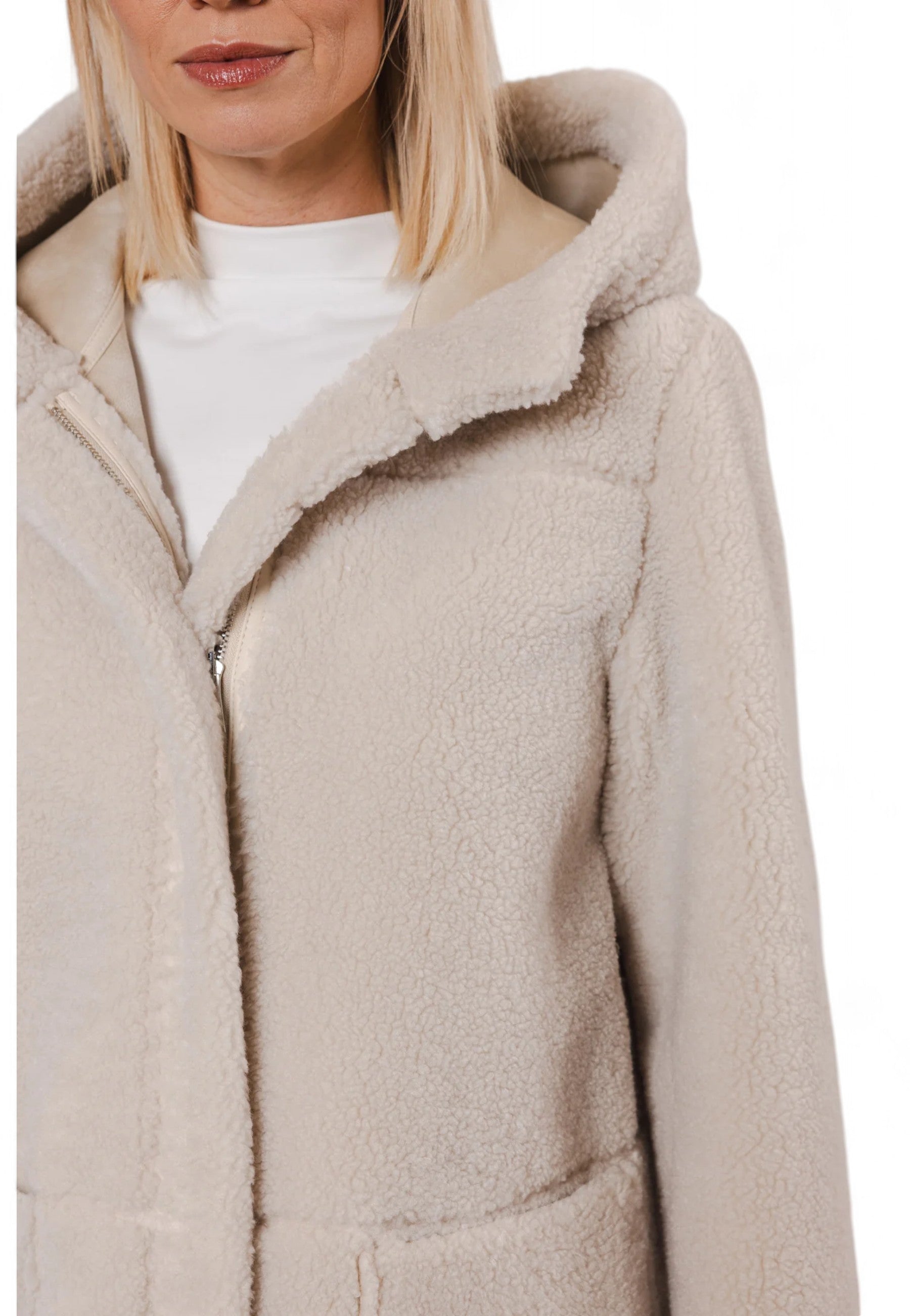 RINO&PELLE Giacca Cappotto Reversibile Ecru Beige ALINA7002412