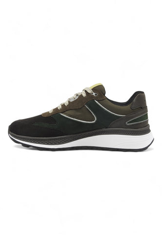 GEOX Running Suede Spherica Sneaker Uomo Coffee Green U46HGA00022C6T3X