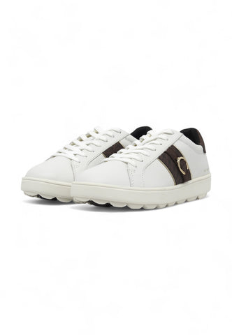 GEOX Sneaker Donna White Brown D46WEA08504C0356