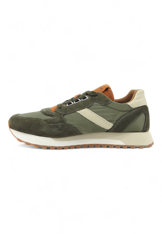 CAFENOIR Running Suede Sneaker Uomo Verde Multi PC6434