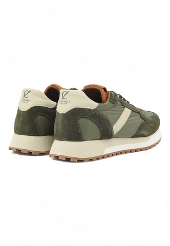 CAFENOIR Running Suede Sneaker Uomo Verde Multi PC6434