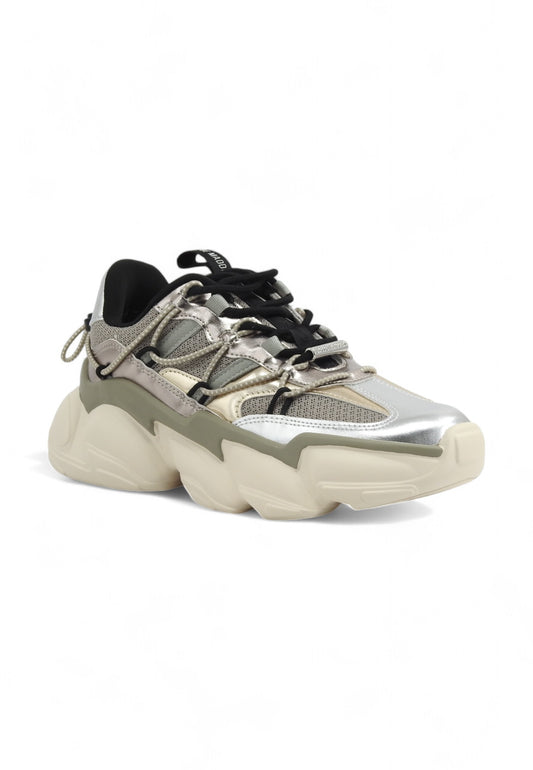 STEVE MADDEN Running Mesh Sneaker Donna Pewter Gold SPEC04S1