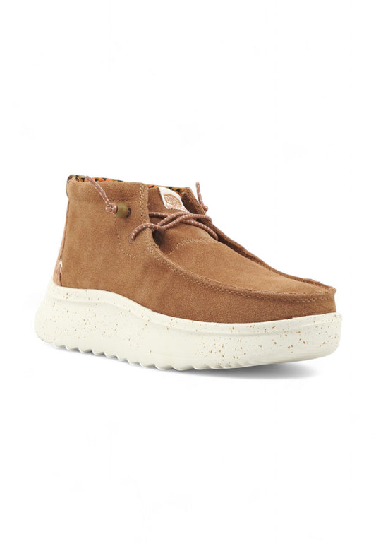 HEY DUDE Running Wendy Peak Hi Suede Sneaker Donna Chestnut 41951-211