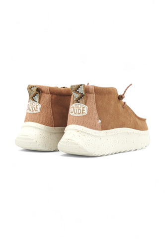 HEY DUDE Running Wendy Peak Hi Suede Sneaker Donna Chestnut 41951-211