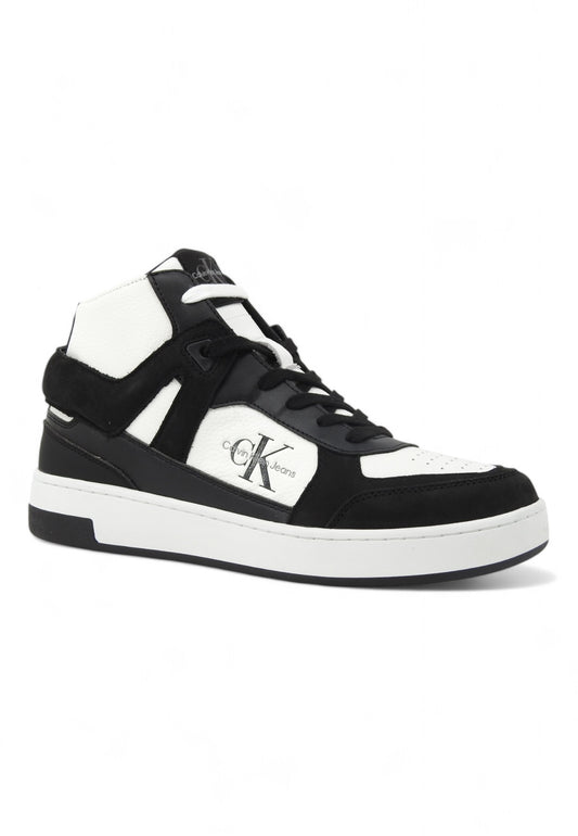 CALVIN KLEIN Basket Cupmid Laceup Sneaker Uomo Black Bright White YM0YM01109