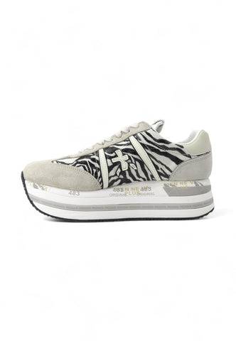 PREMIATA Running Suede Sneaker Donna Grey Black White BETH-6952