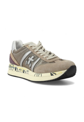 PREMIATA Running Suede Sneaker Donna Grey Silver CONNY-6979