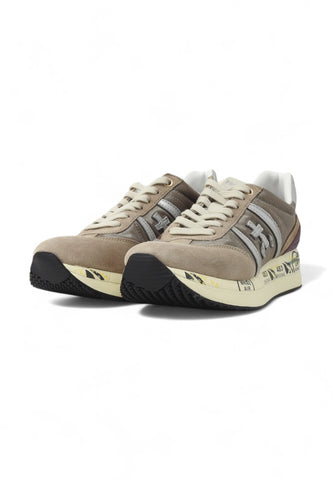 PREMIATA Running Suede Sneaker Donna Grey Silver CONNY-6979