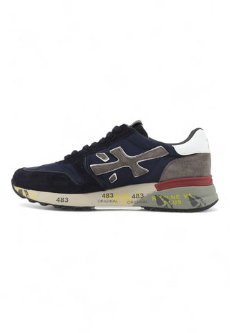 PREMIATA Running Suede Sneaker Uomo Blue Grey MICK-6421