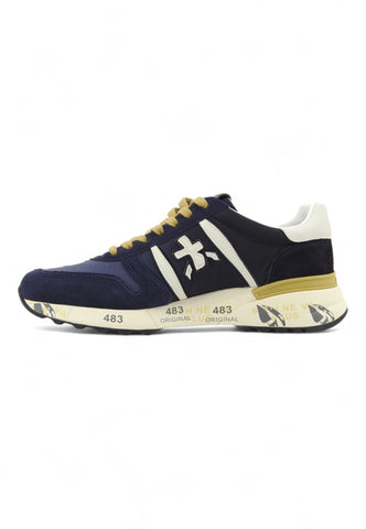 PREMIATA Running Suede Sneaker Uomo Blue LANDER-6904