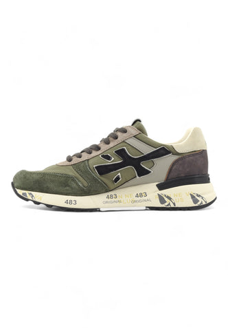 PREMIATA Running Suede Sneaker Uomo Green Blue MICK-6870