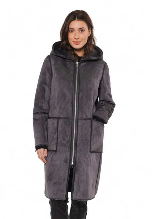 RINO&PELLE Cappotto Ecomontone Reversibile Grigio Scuro OVA7002412