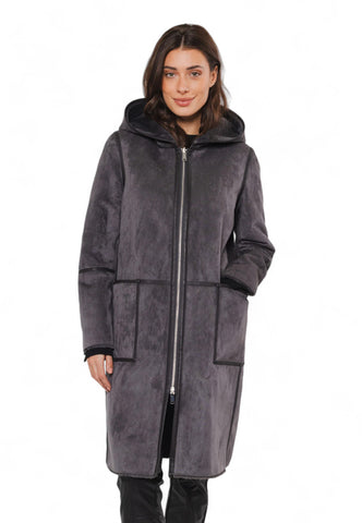 RINO&PELLE Cappotto Ecomontone Reversibile Grigio Scuro OVA7002412