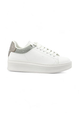 GAELLE Sneaker Donna Bianco Argento GACAM1094