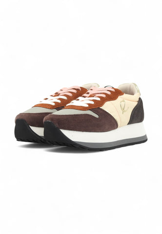 CAFENOIR Running Suede Sneaker Donna Multi Cuoio DL6000