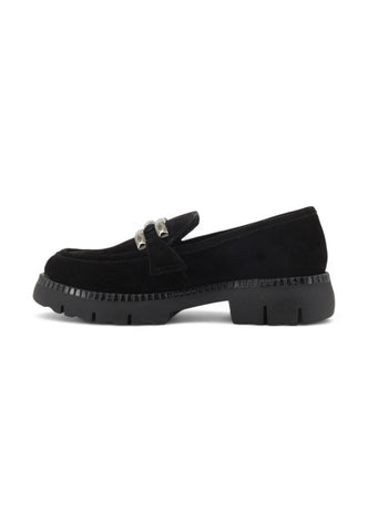 CAFENOIR Suede Mocassino Donna Nero EB6061