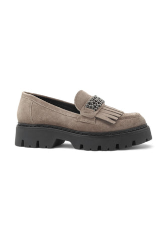 CAFENOIR Suede Mocassino Donna Noce FC6005