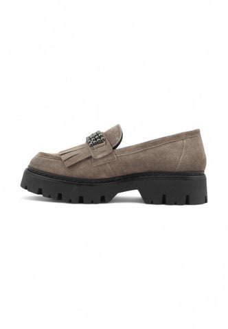 CAFENOIR Suede Mocassino Donna Noce FC6005