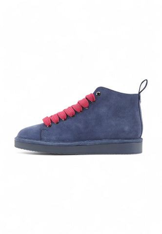 PAN CHIC Ankle Boot Suede Stivaletto Donna Blue Fuxia P01W016