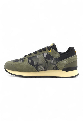 COLMAR Running Suede Sneaker Uomo Military Black Yellow TRAVISCAMU028