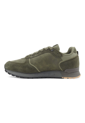 COLMAR Running Suede Sneaker Uomo Military Green Grey TRAVISBOOST003