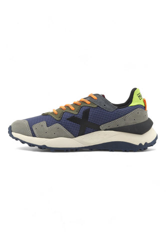 MUNICH Running Suede Sneaker Uomo Blue Grey 9880017