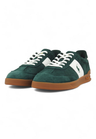 RALPH LAUREN Running Suede Sneaker Uomo Green White 809954903005