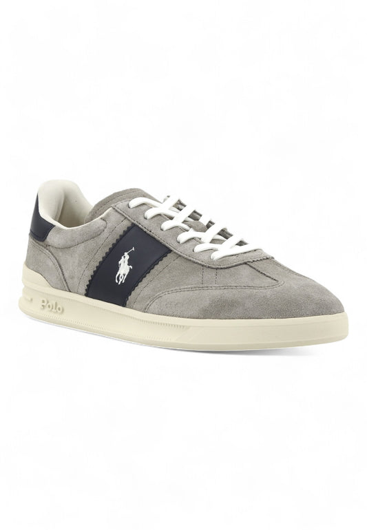 RALPH LAUREN Suede Sneaker Uomo Gray Navy 809954903001