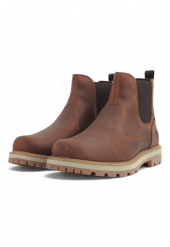 TIMBERLAND Britton Road Mid Chelsea Boot Stivaletto Uomo Rust Full Grain TB0A6A4W