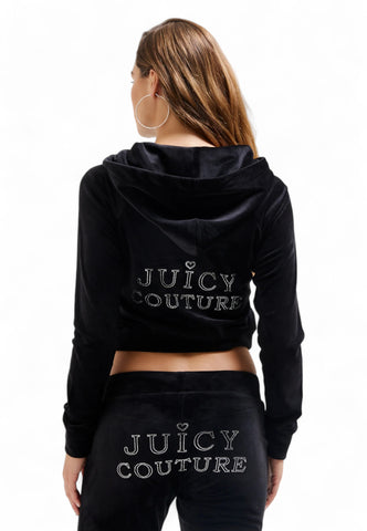 JUICY COUTURE Felpa Logo Cuore Donna Nero REGAL80422