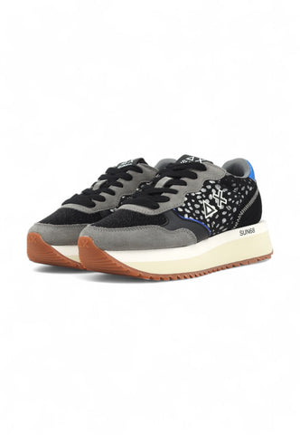 SUN68 Running Ally Animalier Sneaker Donna Nero Z44214