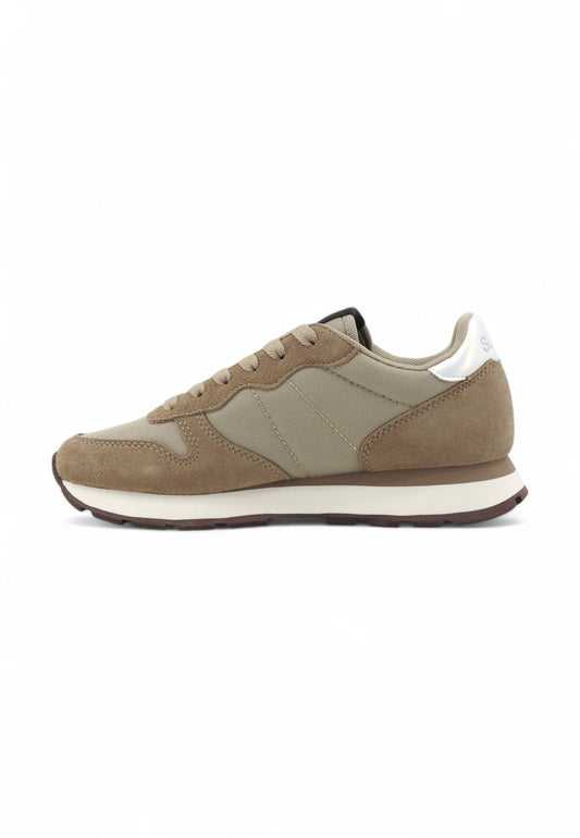 SUN68 Running Ally Solid Nylon Sneaker Donna Marrone Z44201