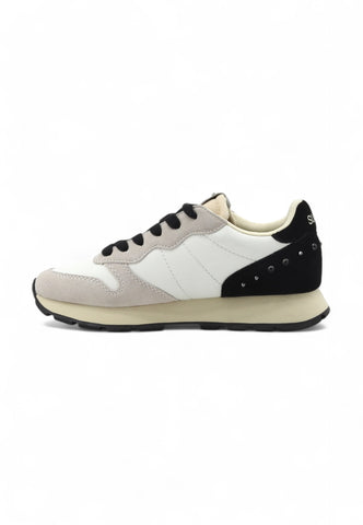 SUN68 Running Borchie Ally Studs Sneaker Donna Bianco Z44206