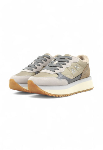 SUN68 Running Pelo Big Ally Winter Sneaker Donna Beige Z44213