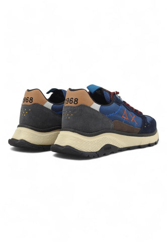 SUN68 Fire And Lamping Sneaker Uomo Blu Z44128