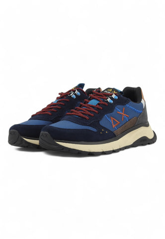 SUN68 Fire And Lamping Sneaker Uomo Blu Z44128